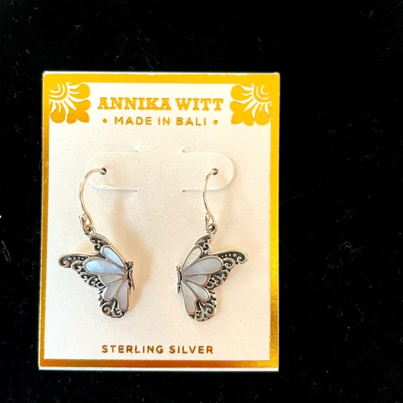 Annika Witt Sterling Silver Butterfly Earrings - Picture 1 of 3